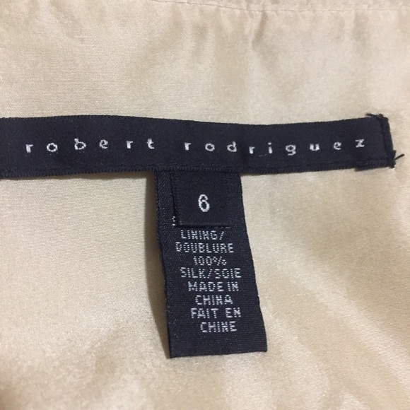 𝅺ROBERT Rodriguez Beige Silk Pleated Skirt Size 6 - Picture 3 of 6